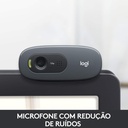Webcam Logitech C270 - (pantalla panorámica HD 720p, para videollamadas y grabaciones)