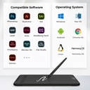 XPPen - Tableta de dibujo Deco Mini7 V2 actualizada, 16384 niveles de presión sin batería, almohadilla de dibujo OSU de 7 x 4, 8 teclas de acceso rápido para arte digital, enseñanza, tableta gráfica