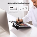 XPPen - Tableta de dibujo con pantalla totalmente laminada, monitor de dibujo gráfico Artist13.3 Pro con soporte ajustable y 8 teclas de acceso directo (8192 niveles de presión de bolígrafo, 123%