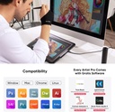 XPPen - Tableta de dibujo con pantalla totalmente laminada, monitor de dibujo gráfico Artist13.3 Pro con soporte ajustable y 8 teclas de acceso directo (8192 niveles de presión de bolígrafo, 123%