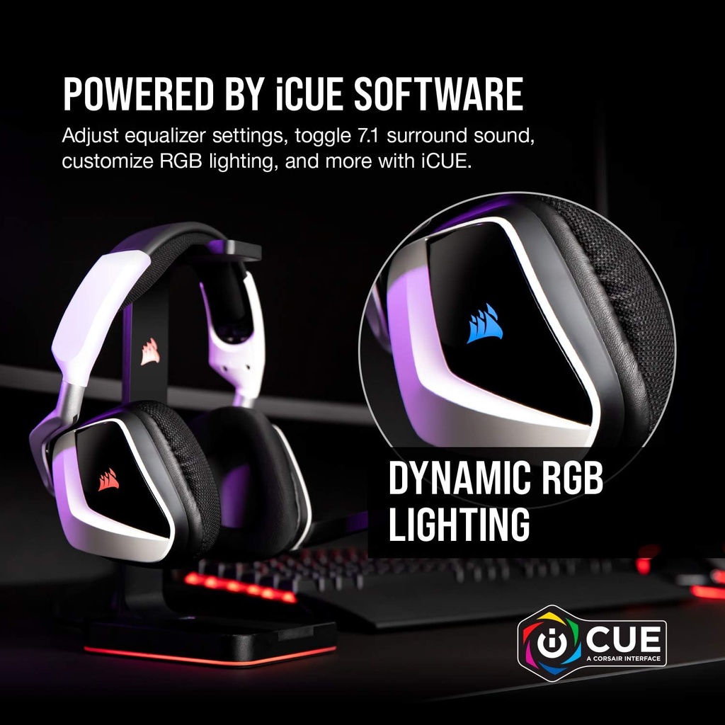 Audifonos Corsair VOID RGB Inalambrico - Blanco