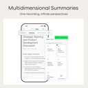 Grabadora de voz AI, grabadora de voz PLAUD NotePin, control de aplicaciones, toma de notas AI, soporte de transcripción y resumen de IA en 112 idiomas, memoria de 64 GB, grabadora de audio para