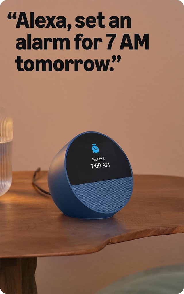 Amazon Echo Spot (2024) Parlante/Despertador Inteligente Con Alexa – Negro Carbon