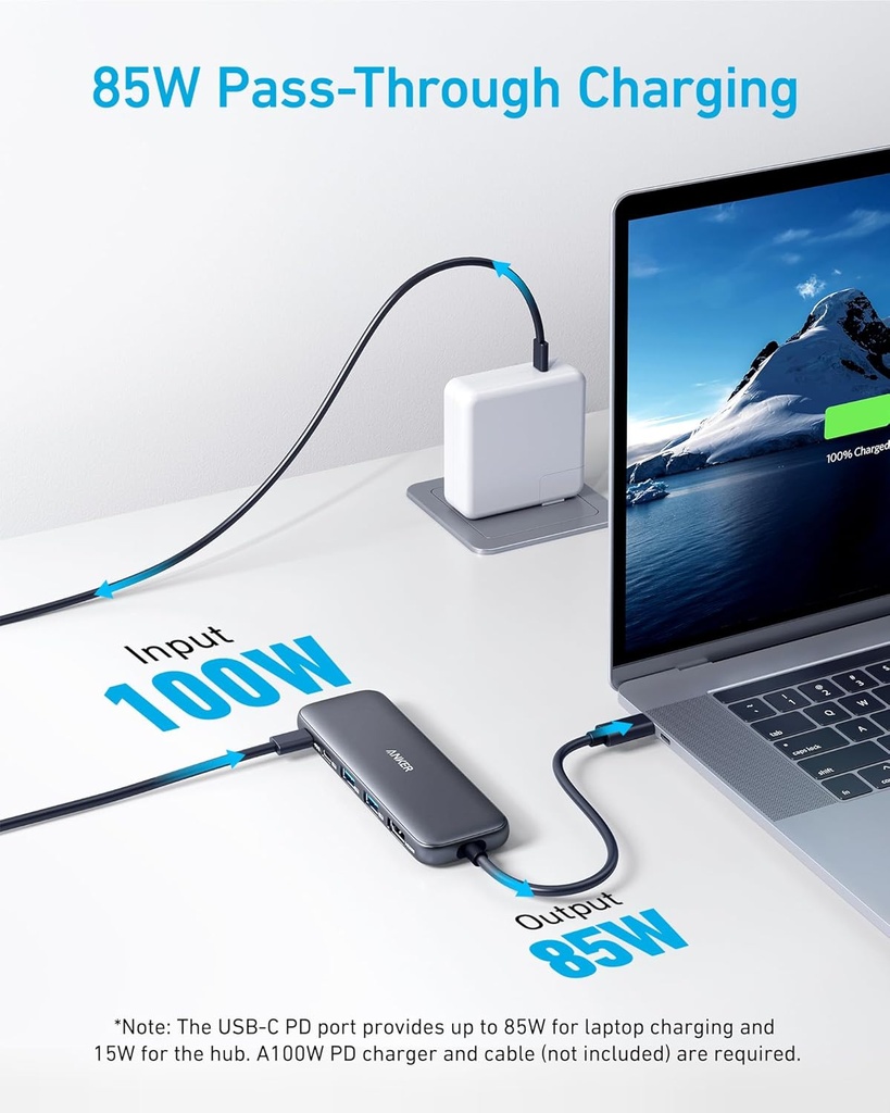 Anker Hub USB-C 332 (5 en 1) pantalla HDMI 4K