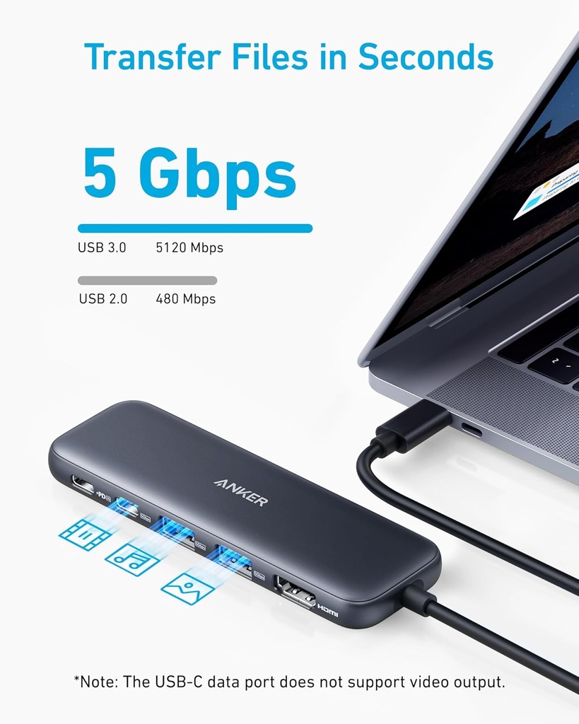 Anker Hub USB-C 332 (5 en 1) pantalla HDMI 4K