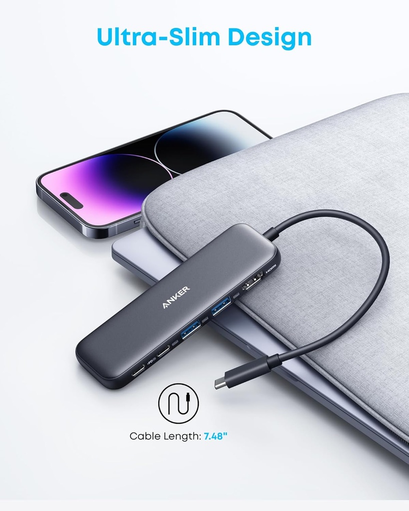 Anker Hub USB-C 332 (5 en 1) pantalla HDMI 4K