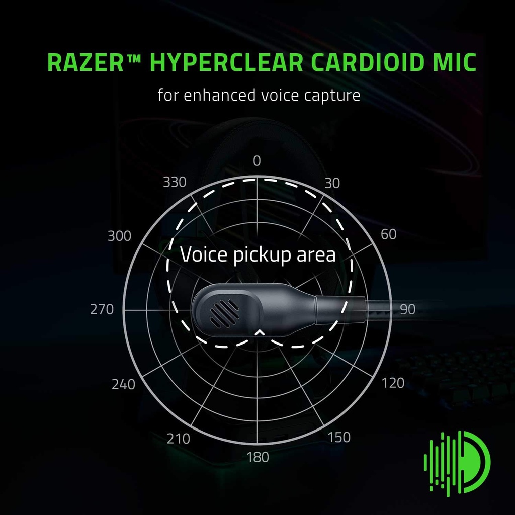 Audifonos Gaming Razer BlackShark V2 X Black - Jack 3.5mm - 7.1 Surround Sound - PC, PS4, PS5, Switch