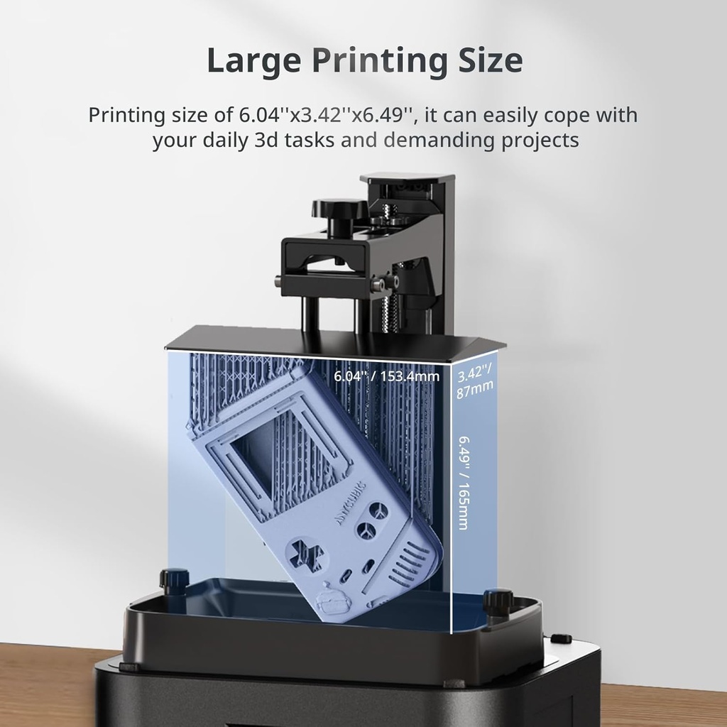 ANYCUBIC Photon Mono 4, impresora 3D de resina con pantalla LCD mono de 10 K de 7 pulgadas, fuente de luz LighTurbo estable e impresión rápida de 2.756 in/h, volumen de impresión 6.04 x 3.42 x 6.49