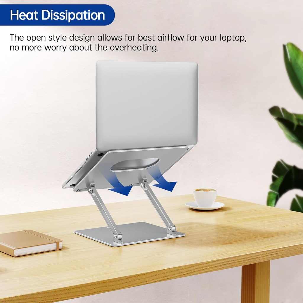 BESIGN LS10 - Soporte de aluminio para portátil/computadora, soporte ergonómico ajustable para portátil