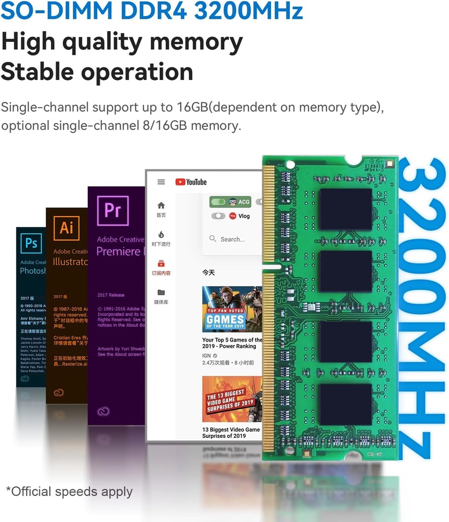 Beelink Mini PC S12 Pro, Intel 12ª generación Alder Lake - N100(hasta 3.4 GHz), 8 GB DDR4 RAM 256 GB M.2 SSD, soporta para computadora de escritorio 4K Dual Display/USB3.2/WiFi 6/BT5.2/Gigabit