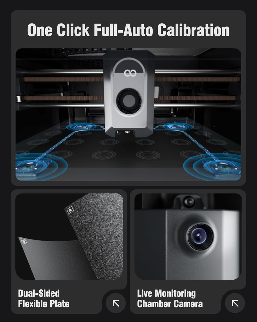 ELEGOO Centauri - Impresora 3D de carbono, CoreXY 19.685 in/s de alta velocidad con calibración automática, boquilla de 608.0 °F y cámara integrada, lista para imprimir fuera de la caja, tamaño de