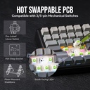 EPOMAKER X Aula F75 MAX - Teclado mecánico inalámbrico con pantalla TFT y perilla, teclado para juegos con junta en un 75% de diseño, intercambiable en caliente, retroiluminación RGB, para PC/Mac