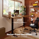 ErGear - Escritorio eléctrico - altura ajustable - 55 x 28 pulgadas (marrón vintage)