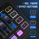 FIFINE Paquete de equipos de juego, juego de micrófono dinámico XLR/USB para juegos con mezclador de audio para grabación de podcasts, video vocal, juego de jugadores RGB con atenuador de