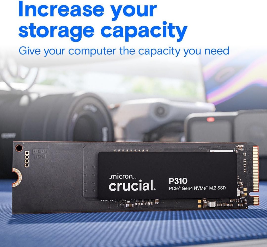Crucial P310 1TB 2280 PCIe Gen4 3D NAND NVMe M.2 SSD – Hasta 7,100 MB/s – Cambio hasta Gen4, con oferta Acronis, unidad interna de estado sólido (PC) – CT1000P310SSD801