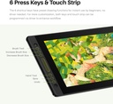 HUION Kamvas Pro 16 V2 - Tableta de dibujo con pantalla de 16384 niveles sin batería, soporte de inclinación de 0.07 oz IAF, vidrio AG completamente laminado de 15.6 pulgadas, barra táctil inteligente