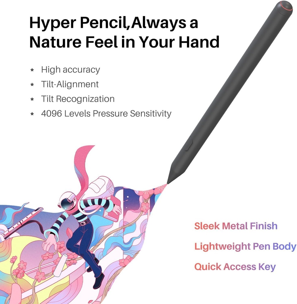 HUION Kamvas Slate 10 - Tableta de dibujo independiente, no necesita computadora, con pantalla completamente laminada, tableta de arte digital de 10.1 pulgadas con lápiz capacitivo de 4096 niveles,