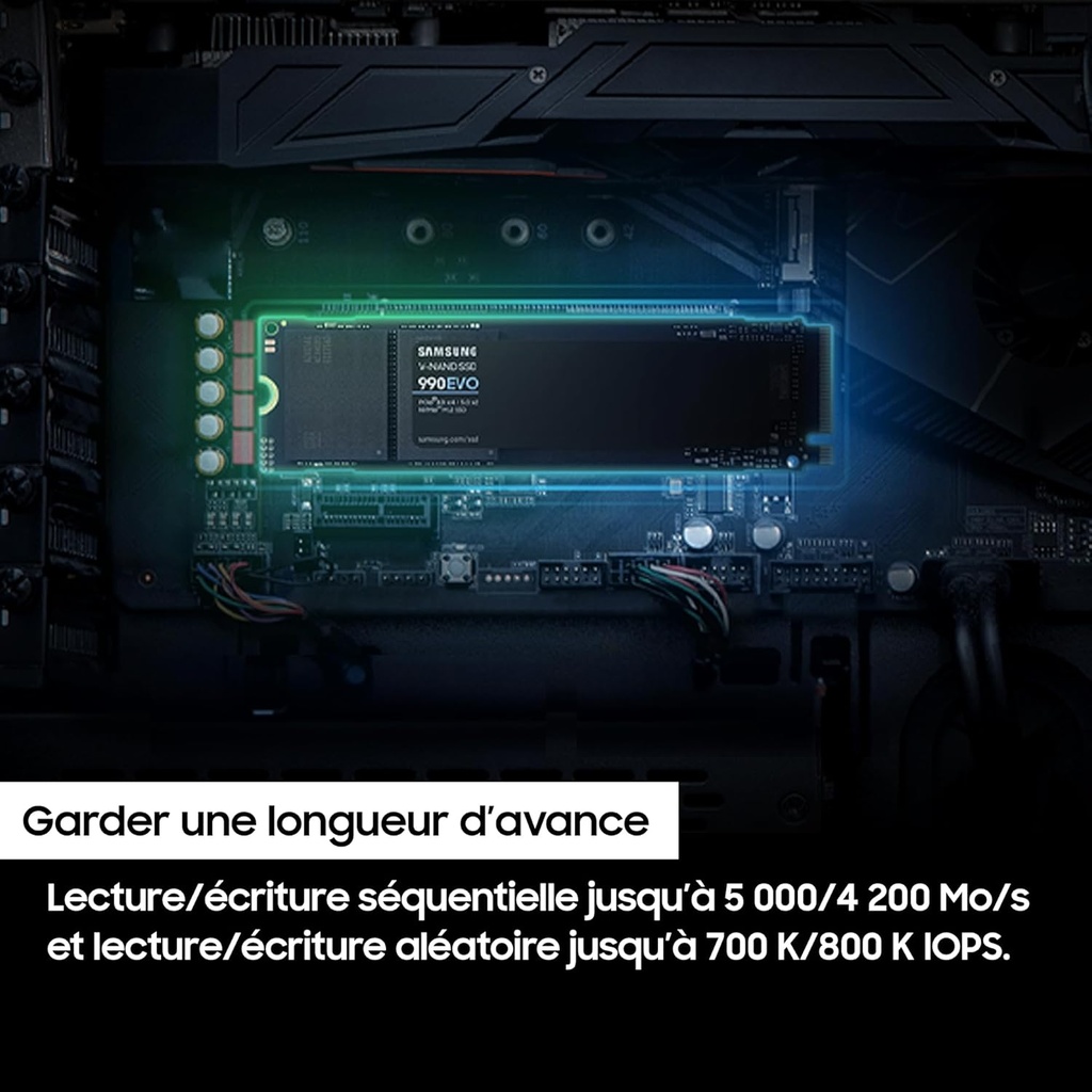 Disco SSD SAMSUNG 990 evo 2TB M.2 2280 PCIe 4.0 -  Lectura de hasta 5,000 MB/s