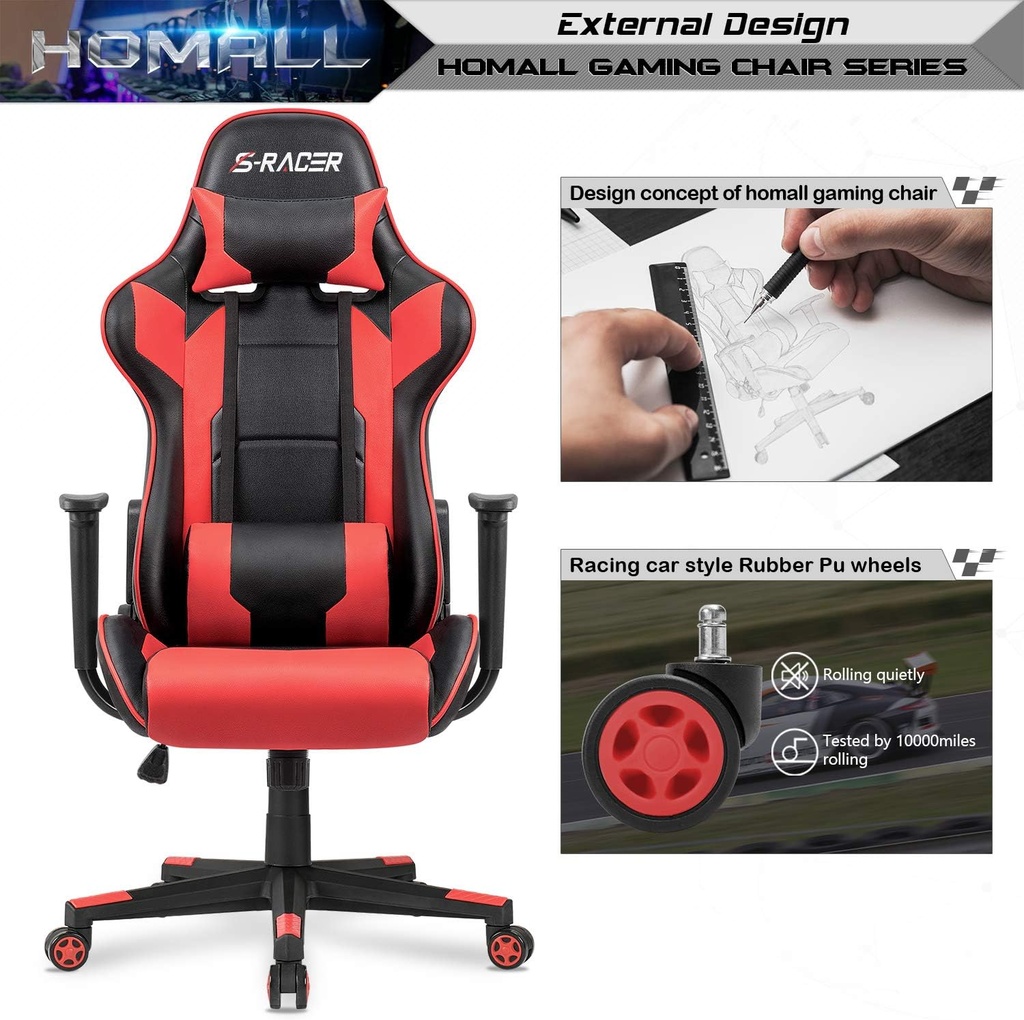 Silla Gamer Homall Roja (2991)