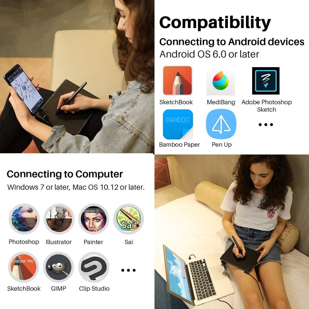 Tablet De Dibujo Grafico Huion HS64