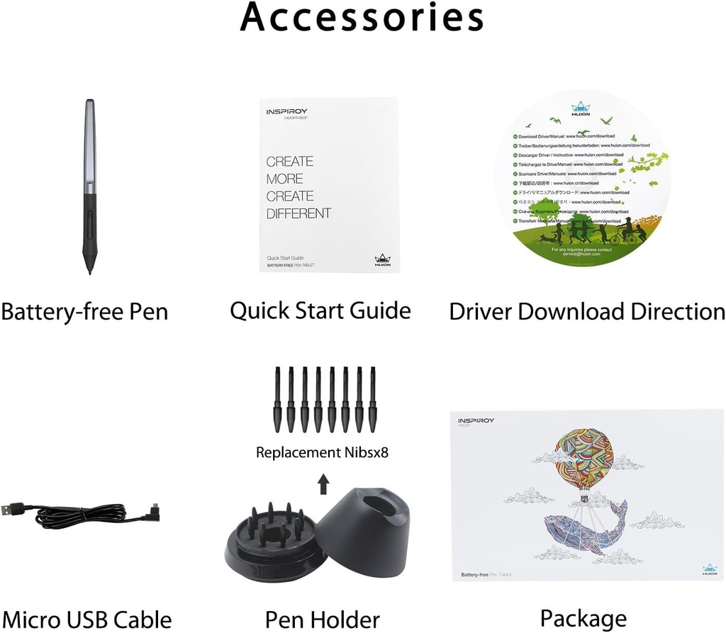 Tablet De Dibujo Grafico Huion Inspiroy H950P