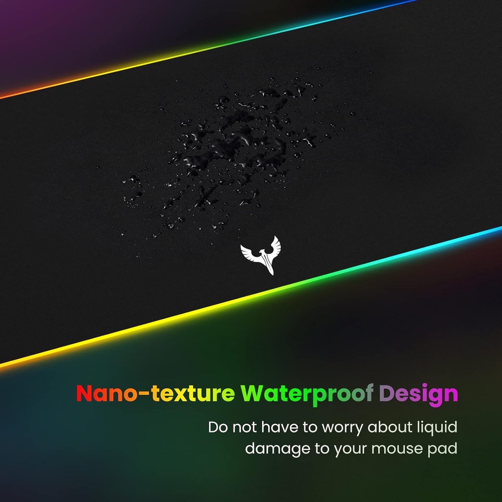 Tapete para mouse para videojuegos RGB para teclado de computadora, 31.5 x 12 pulgadas de Blade Hawks