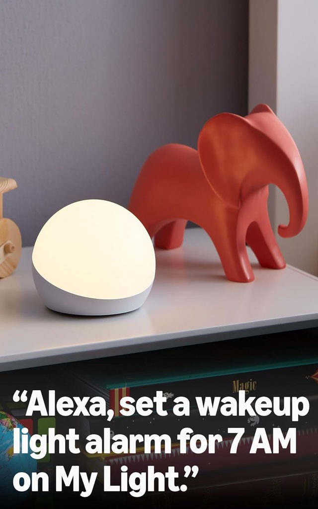 Echo Glow – Lámpara inteligente multicolor, Compatible con Alexa