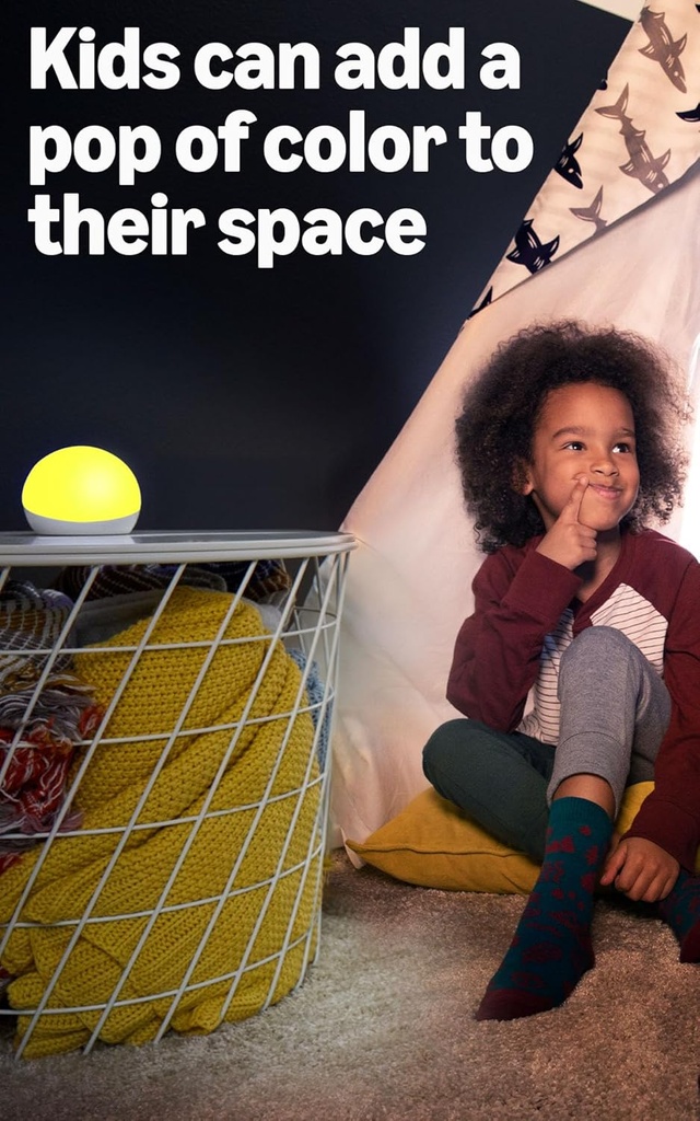 Echo Glow – Lámpara inteligente multicolor, Compatible con Alexa