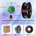 GIANTARM Filamento PLA de seda tricolores, filamento brillante para impresora 3D de 0.069 in +/-0.001 in, carrete de 2.2 libras, embalaje al vacío (rojo+dorado + negro) 