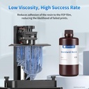 ANYCUBIC Paquete de resina para impresora 3D, resina de curado UV SLA de 405 nm con alta precisión y curado rápido y excelente fluidez para impresión LCD 3D (gris+transparente+blanco+negro, 2.2 lbs 