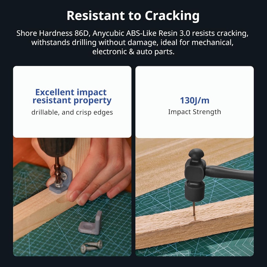 ANYCUBIC Resina de impresora 3D, resina 3.0 similar a ABS para impresión 3D de 8K/14K/16K, fuerte resistencia, alta precisión, bajo olor, amplia compatibilidad para todas las impresoras 3D de resina 
