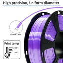 GIANTARM Filamento PLA para impresora 3D de 2.2 lbs, filamento mejorado de dureza de 1.75mm, color seda morada brillante, con precisión dimensional de 0.03mm, embalaje al vacío, 1080 pies por rollo, para la mayoría de impresoras 3D FDM Morado 