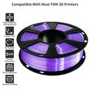 GIANTARM Filamento PLA para impresora 3D de 2.2 lbs, filamento mejorado de dureza de 1.75mm, color seda morada brillante, con precisión dimensional de 0.03mm, embalaje al vacío, 1080 pies por rollo, para la mayoría de impresoras 3D FDM Morado 