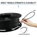 Filamento de ácido poliláctico para impresora 3D, filamento de ácido poliláctico GIANTARM de 1.75mm, precisión dimensional +/- 0.02mm, carrete de 2.2 lbs, embalaje al vacío, apto para la mayoría de impresoras 3D, negro oscuro 