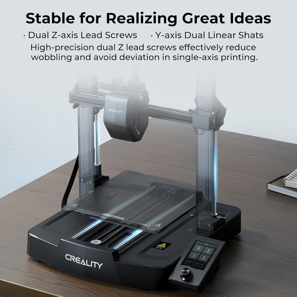 Creality Ender 3 V3 SE Impresora 3D 9.843 in/s más rápida FDM 3D con nivelación automática CR Touch, extrusora directa Sprite, filamento de carga automática de doble eje Z y eje Y, tamaño de impresión 8.66 x 8.66 x 9.84 pulgadas 