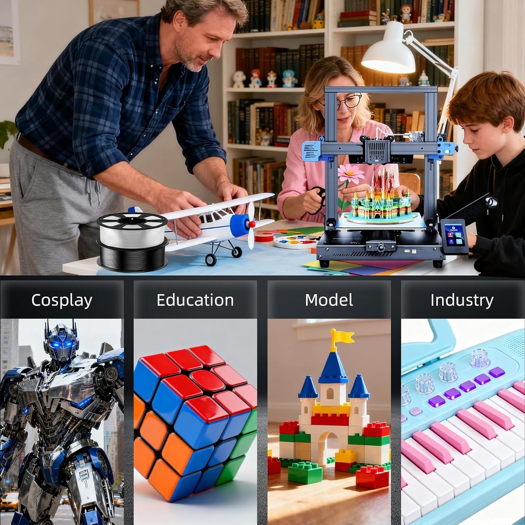 GIANTARM Filamento de ácido poliláctico transparente, carrete de 1.75mm de PLA transparente de 1kg (2.2lbs), filamento para impresora 3D con embalaje al vacío color Pla 