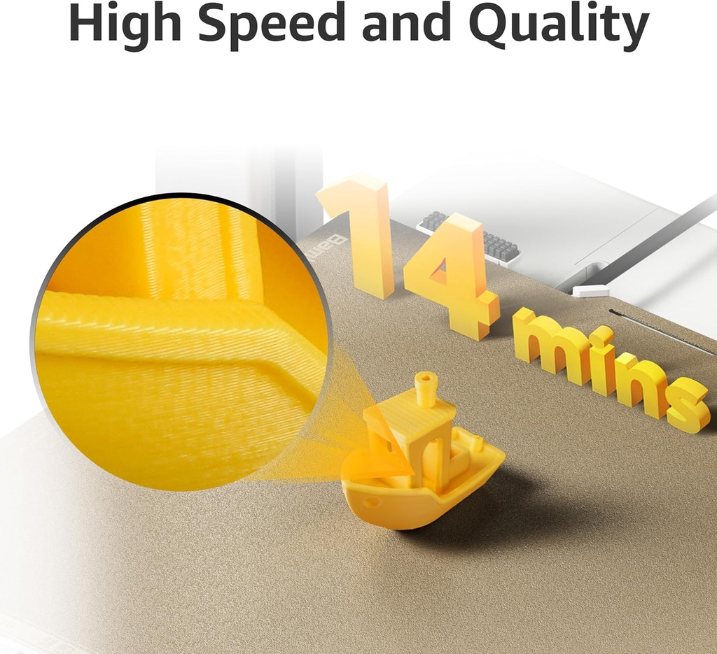 Bambu Lab A1 Impresora 3D, Soporta Impresión 3D Multi-Color, Alta Velocidad y Precisión, Calibración Completa Automática y Compensación Activa de Tasa de Flujo, ≤48 dB Impresora 3D FDM Silenciosa 