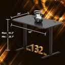 Escritorio Electrico Altura Ajustable FURMAX - 55"x24" - Negro (4046)