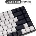 Keychron K2 75% Layout Teclado mecánico inalámbrico con cable USB Bluetooth con interruptor Gateron G Pro, teclas de doble disparo, teclado de computadora con retroiluminación RGB de 84 teclas para 