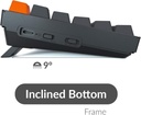 Keychron K2 75% Layout Teclado mecánico inalámbrico con cable USB Bluetooth con interruptor Gateron G Pro, teclas de doble disparo, teclado de computadora con retroiluminación RGB de 84 teclas para 