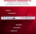 Akai Professional MPK Mini Plus - Controlador de teclado MIDI USB con 37 mini teclas, 8 almohadillas MPC, secuenciador, MIDI/CV/Gate I/O y paquete de sonido de instrumentos nativos, edición limitada blanca 