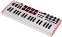 Akai Professional MPK Mini Plus - Controlador de teclado MIDI USB con 37 mini teclas, 8 almohadillas MPC, secuenciador, MIDI/CV/Gate I/O y paquete de sonido de instrumentos nativos, edición limitada blanca 