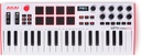 Akai Professional MPK Mini Plus - Controlador de teclado MIDI USB con 37 mini teclas, 8 almohadillas MPC, secuenciador, MIDI/CV/Gate I/O y paquete de sonido de instrumentos nativos, edición limitada blanca 