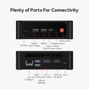 Beelink Mini PC SER5 MAX, AMD Ryzen 7 6800H (6 nm, 8C/16T) hasta 4.7 GHz, mini computadora de 32 GB LPDDR5 RAM 1 TB M.2 PCIe 4.0 SSD, Micro PC 4K @60Hz Triple Display/WiFi6/BT5.2/2.5Gbps/HTPC/W-11 Pro 