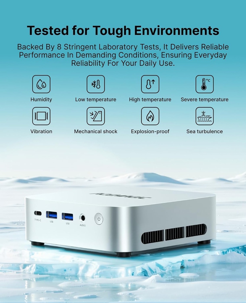 ACEMAGIC K1 Mini PC AMD Ryzen 4300U 16GB DDR4 1TB SSD Mini Computadoras (Turbo 3.7GHz), Win 11 Pro Radeon 4K Triple Display Computadoras de escritorio 3.2USB-C Max 28W, VESA GbE/WiFi/BT Educación/Negocios Oficina 