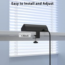 Jgstkcity Regleta de alimentación con abrazadera de escritorio, estación de carga rápida de 45 W, 4 USB-C, 4 USB-A, protector de sobretensiones de montaje en escritorio, cable de extensión de 1875 W 