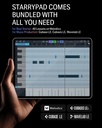 Donner Máquina profesional MIDI Pad Beat Maker, máquina de batería con 16 almohadillas de ritmo, 2 faders y perillas asignables y software de producción de música, controlador MIDI USB con 40 cursos 