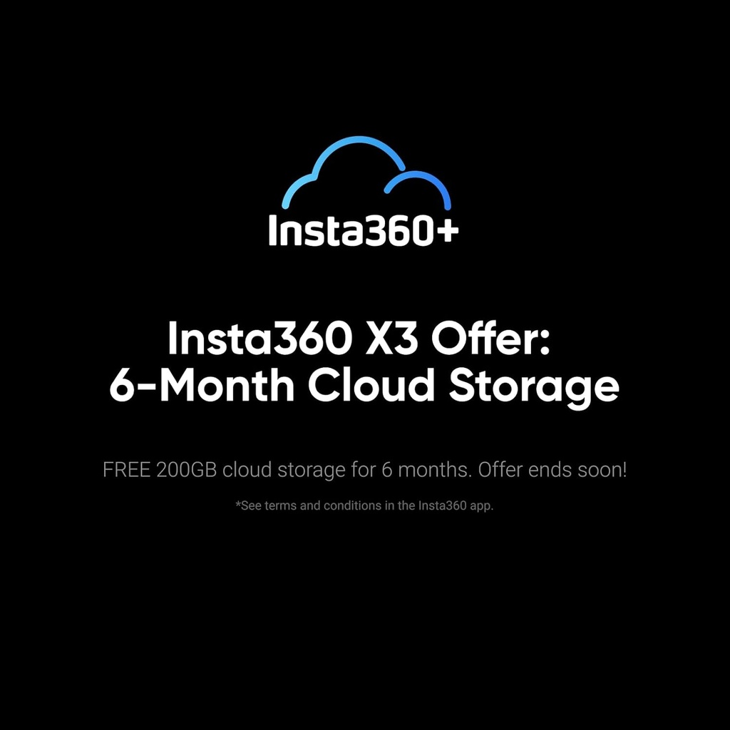 Insta360 X3 - Cámara 360 impermeable, sensores 1/2 pulgada 48 MP, video HDR activo 5.7K 360, foto de 72MP 360, lente única 4K, modo Me 60 fps, estabilización, táctil 2.29 pulgadas, AI, streaming