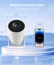 Magcubic HY300PRO Mini proyector con WiFi y Bluetooth, soporte 4K inteligente proyector portátil Keystone automático, control remoto de mouse de aire, control de voz, rotación de 180 grados, proyector