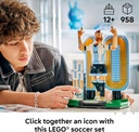 LEGO Editions Lionel Messi - Juego de coleccionista, juguete de construcción para niños, coleccionable de fútbol, decoración deportiva para niños y niñas, a partir de 12 años, idea de regalo para